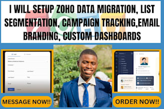 setup zoho CRM integration, automation, segmentation, campaign, customization,
