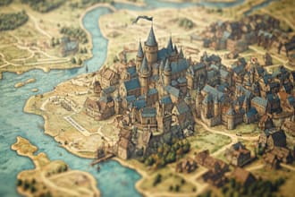make fantasy maps of world, region for your