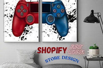 design poster art work shopify store poster artwork website wall art store esty