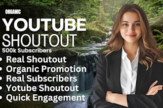 do real organic video promotion shoutout to boost your youtube to 5m subscribers