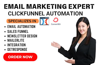 set up clickfunnel email marketing automation flows campaign mailerlite beehive
