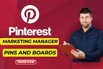 1000 pins and 100 boards with seo as pinterest marketing manager