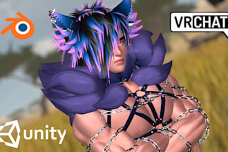 custom vrchat avatar, vr character, 3d vtuber avatar, 3d vroid anime model