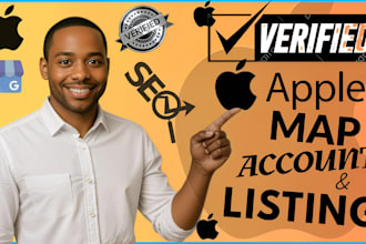 create for you a verified apple map account and listing your business on it