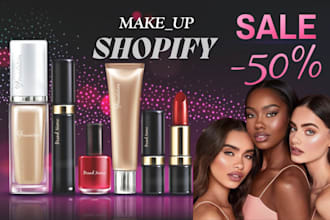 build brand private makeup website makeup shopify store makeup landing page