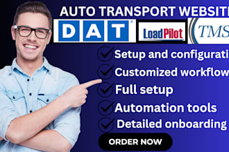 setup dat solution tms ats loadpilot shipperpo auto transport website auto leads