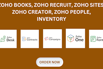 do zoho books, zoho recruit, zoho sites, zoho creator, zoho people, inventory