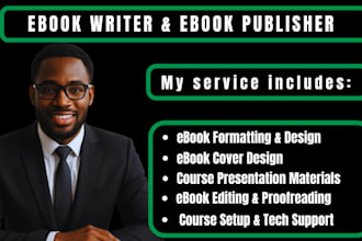 design premium online course materials,ebook writing, course presentation slides