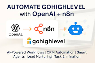 create n8n automation with open ai, go high level python