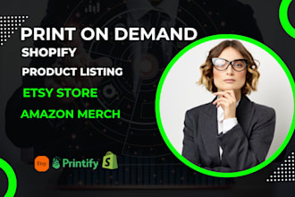 shopify print on demand store printiful prinify etsy store, shopify pod store