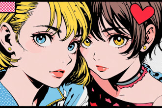 draw pop art or roy lichtenstein style