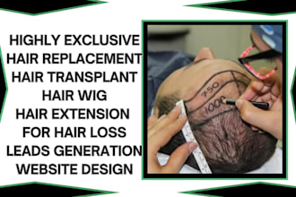 generate quality hair placement leads hair transplant hair wig leads and website