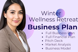 write a winter wellness retreat business plan, winter business plan consultant