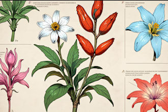 do botanical and anatomical scientific illustrations
