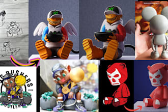 convert 2d to custom 3d toy existing model to bjd 3d action figure 3d printing