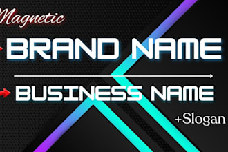 create catchy brand name, business name, slogan