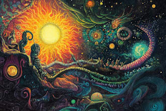 create the most fascinating doodle art illustration