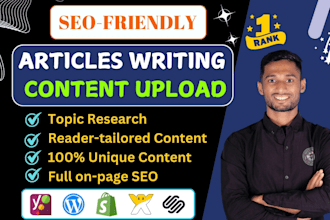 do write SEO friendly articles and content upload to your website