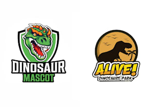 do unique dragon dinosaur vector logo design
