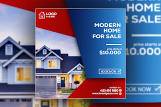 design professional real estate flyer, brochure and banner