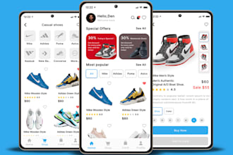 create online shopping shoes app