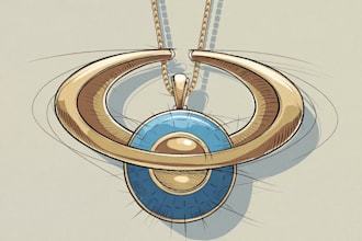 create stylish jewelry sketch design for you