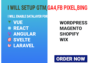 enable datalayer for reactjs vuejs nextjs nuxtjs laravel wp for gtm fb pixel
