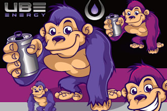 design character, mascot, or animal cartoon logo for your brand