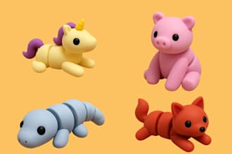 sculpt stl for 3d articulated model flexi toy fidget 3d joint doll 3d bjd model