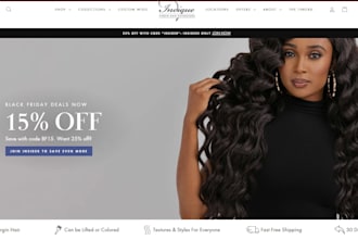 build hair extension website salon logo beauty shopify store hair dropshipping
