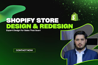 design and redesign the shopify store, shopify website
