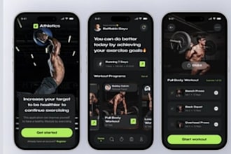 setup personal trainer app, workout app, yoga, gym app,UI UX for android and IOS