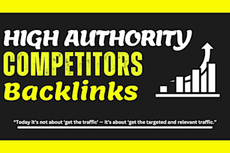 audit and create competitor backlinks on high da site to boost your SEO