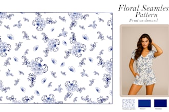 design seamless pattern or textile fabric prints