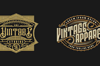 make vintage, retro, classic, hipster badges, logo design
