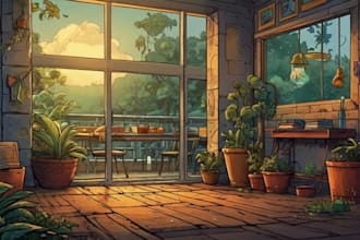 create a children book illustration for comic