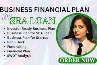 write sba business plan with marketing, financial plan approval and investors