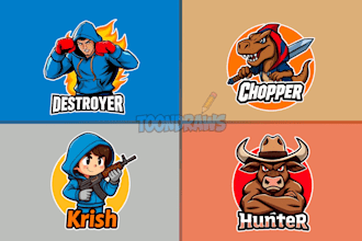 create a unique cute cartoon character mascot logo design