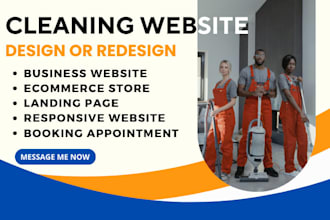 cleaning website design, commercial house cleaning website, office cleaning