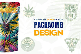 design cannabis logo, cannabis packaging, weed pouch and weed packaging