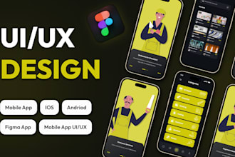 do figma app design,  mobile app UI and figma prototype