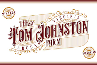 create awesome vintage, hand lettering, victorian and tattoo studio logo design