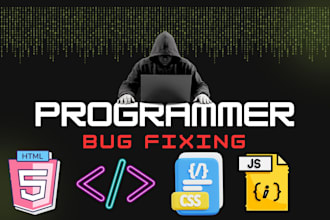 fix or edit javascript, HTML, and CSS bugs on your webpagee