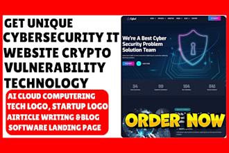 build a responsive cybersecurity website crypto tech saas IT security audit site