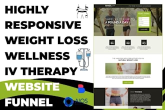 design weight loss iv therapy wellness dna testing  home care hydration website
