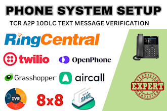 set up ringcentral openphone 8x8 grasshopper aircall voip IVR phone system