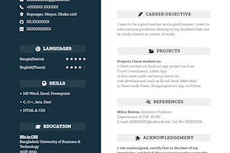 write or edit CV, resume and cover letter