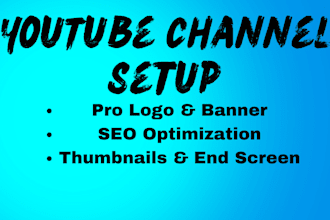 professionally create and set up your youtube channel