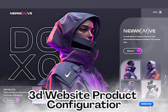 create 3d product viewer, interactive configurator,  webgl website with threejs