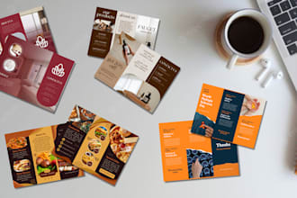 design a custom trifold or bifold brochure for you